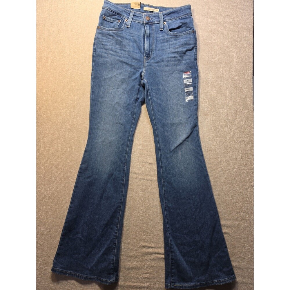 NWT Levi's 726 High Rise Flare Jeans Women's Size 29x32 Stellar Stretch Denim